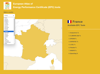 A detailed display of the interface of the EPC Atlas